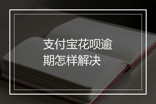 支付宝花呗逾期怎样解决