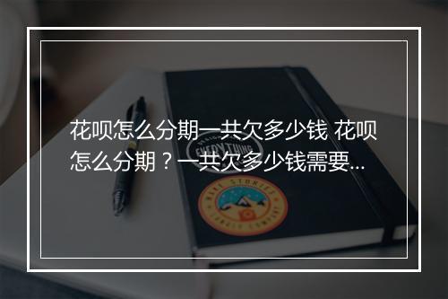 花呗怎么分期一共欠多少钱 花呗怎么分期？一共欠多少钱需要还？