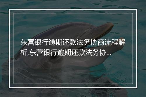 东营银行逾期还款法务协商流程解析,东营银行逾期还款法务协商注意事项
