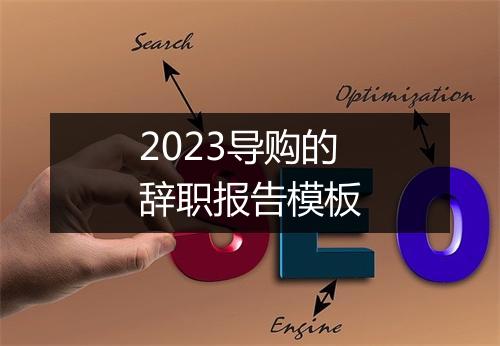 2023导购的辞职报告模板