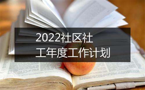 2022社区社工年度工作计划
