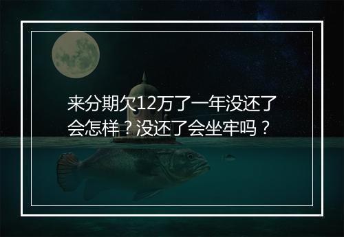 来分期欠12万了一年没还了会怎样？没还了会坐牢吗？