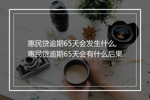 惠民贷逾期65天会发生什么,惠民贷逾期65天会有什么后果