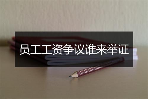 员工工资争议谁来举证