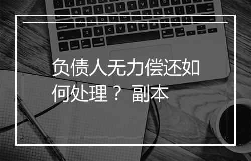 负债人无力偿还如何处理？ 副本