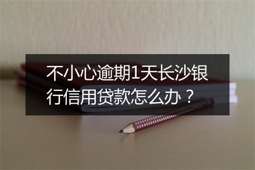 不小心逾期1天长沙银行信用贷款怎么办？