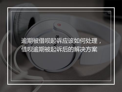 逾期被借呗起诉应该如何处理，借呗逾期被起诉后的解决方案