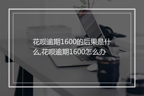 花呗逾期1600的后果是什么,花呗逾期1600怎么办
