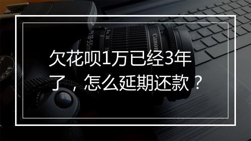 欠花呗1万已经3年了，怎么延期还款？