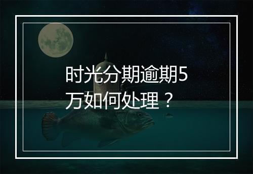 时光分期逾期5万如何处理？