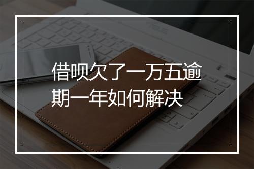 借呗欠了一万五逾期一年如何解决