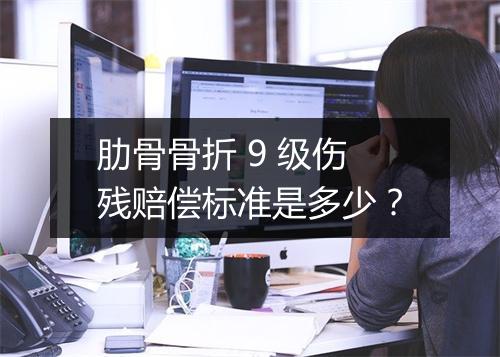 肋骨骨折 9 级伤残赔偿标准是多少？