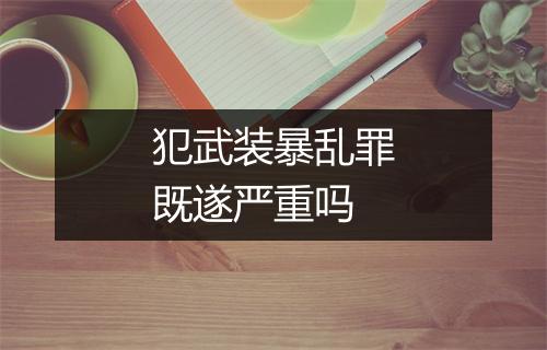 犯武装暴乱罪既遂严重吗