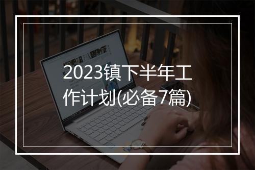 2023镇下半年工作计划(必备7篇)