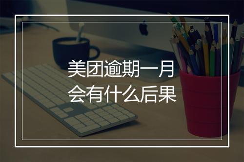 美团逾期一月会有什么后果