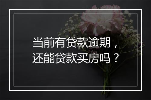 当前有贷款逾期，还能贷款买房吗？