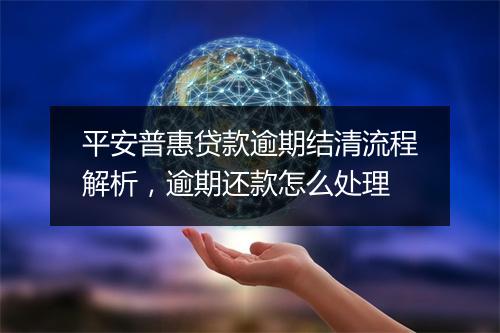 平安普惠贷款逾期结清流程解析，逾期还款怎么处理