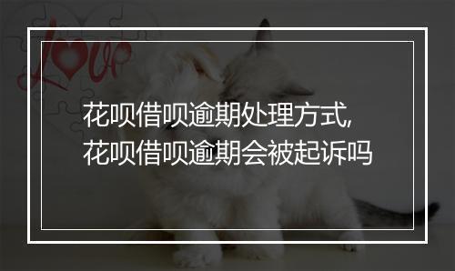 花呗借呗逾期处理方式,花呗借呗逾期会被起诉吗