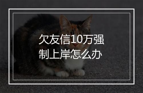 欠友信10万强制上岸怎么办