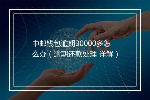 中邮钱包逾期30000多怎么办（逾期还款处理 详解）