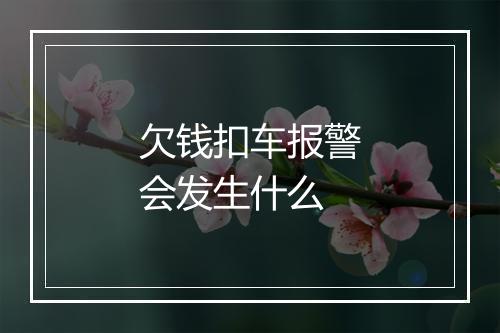 欠钱扣车报警会发生什么