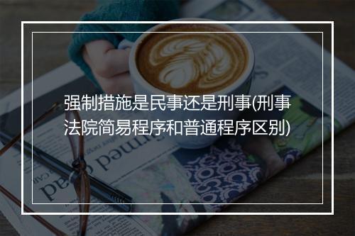 强制措施是民事还是刑事(刑事法院简易程序和普通程序区别)