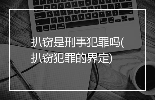 扒窃是刑事犯罪吗(扒窃犯罪的界定)