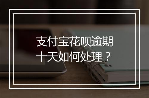 支付宝花呗逾期十天如何处理？