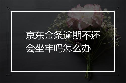 京东金条逾期不还会坐牢吗怎么办