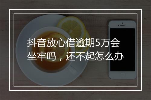 抖音放心借逾期5万会坐牢吗，还不起怎么办