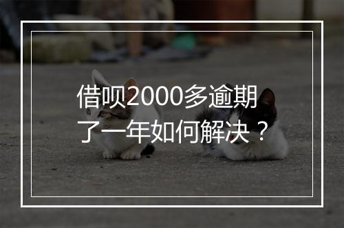 借呗2000多逾期了一年如何解决？