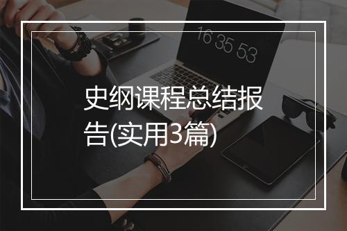 史纲课程总结报告(实用3篇)