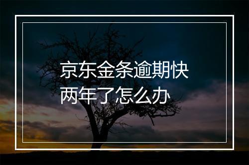 京东金条逾期快两年了怎么办