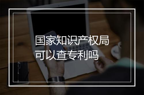 国家知识产权局可以查专利吗