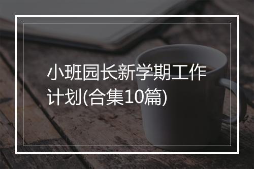 小班园长新学期工作计划(合集10篇)