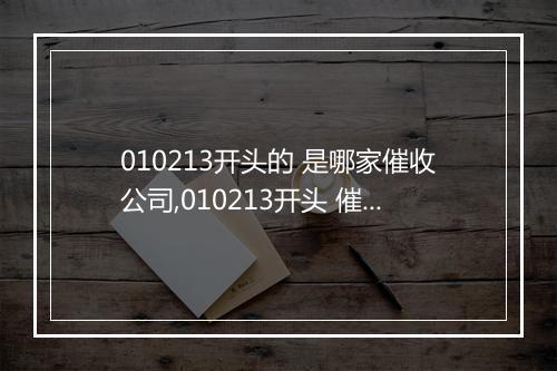 010213开头的 是哪家催收公司,010213开头 催收怎么处理