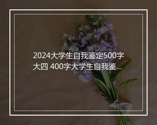 2024大学生自我鉴定500字大四 400字大学生自我鉴定范文精品通用版10篇