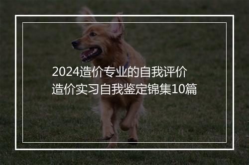 2024造价专业的自我评价 造价实习自我鉴定锦集10篇