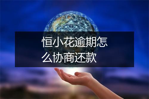 恒小花逾期怎么协商还款