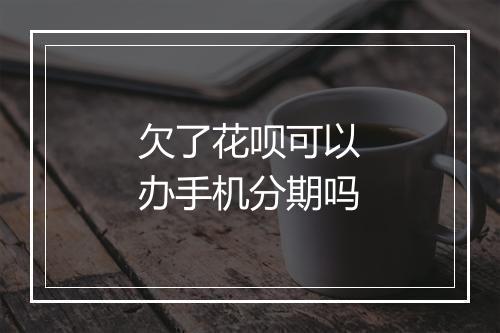 欠了花呗可以办手机分期吗