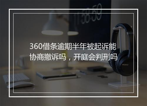 360借条逾期半年被起诉能协商撤诉吗，开庭会判刑吗