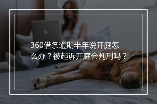 360借条逾期半年说开庭怎么办？被起诉开庭会判刑吗？