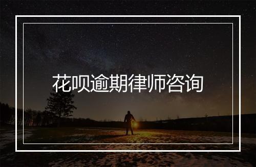 花呗逾期律师咨询