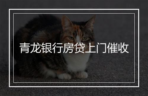 青龙银行房贷上门催收