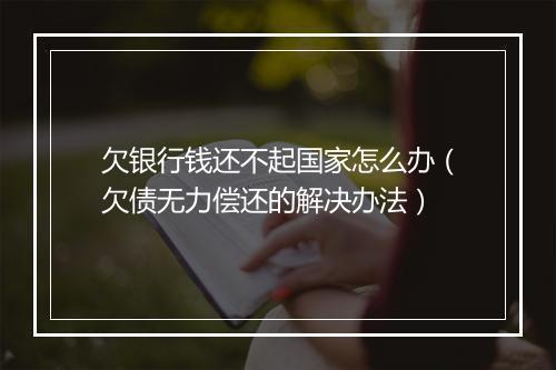 欠银行钱还不起国家怎么办（欠债无力偿还的解决办法）