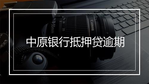 中原银行抵押贷逾期