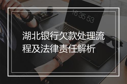 湖北银行欠款处理流程及法律责任解析