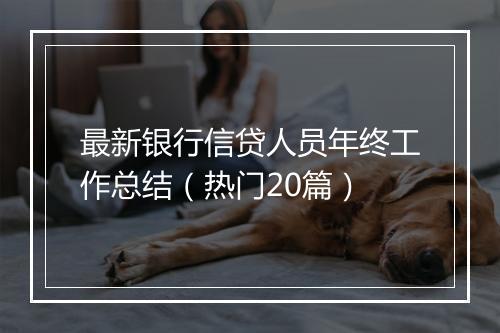 最新银行信贷人员年终工作总结（热门20篇）