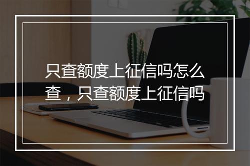 只查额度上征信吗怎么查，只查额度上征信吗