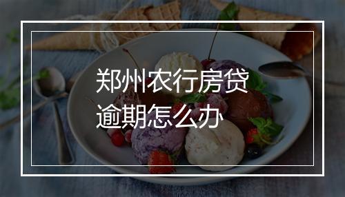郑州农行房贷逾期怎么办